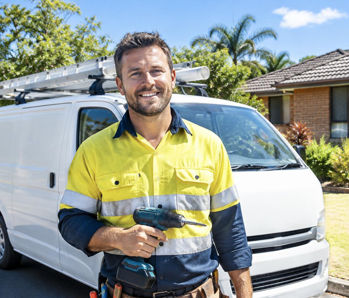 Local Redlands electrician with service van
